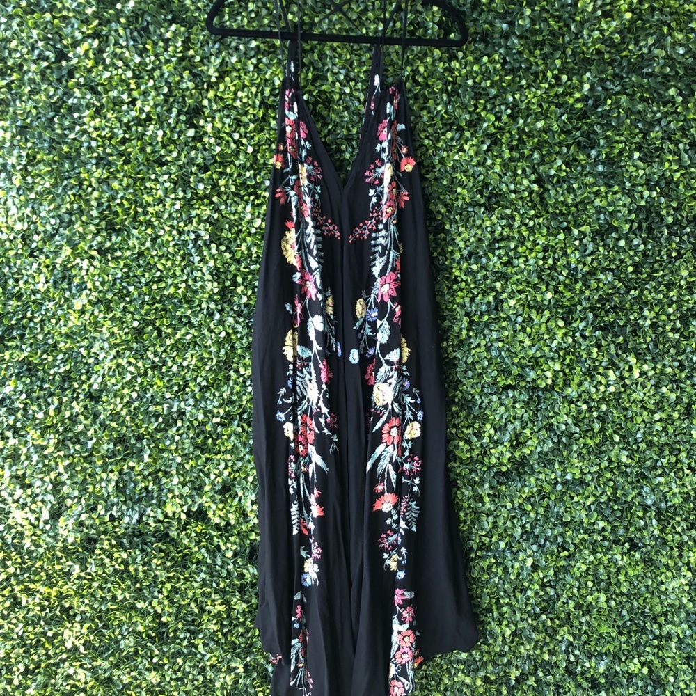 Free people maxi dress deep v